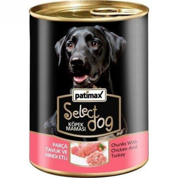 Patimax Select Dog Parça Tavuk ve Hindi Etli Köpek Konservesi 400 Gr
