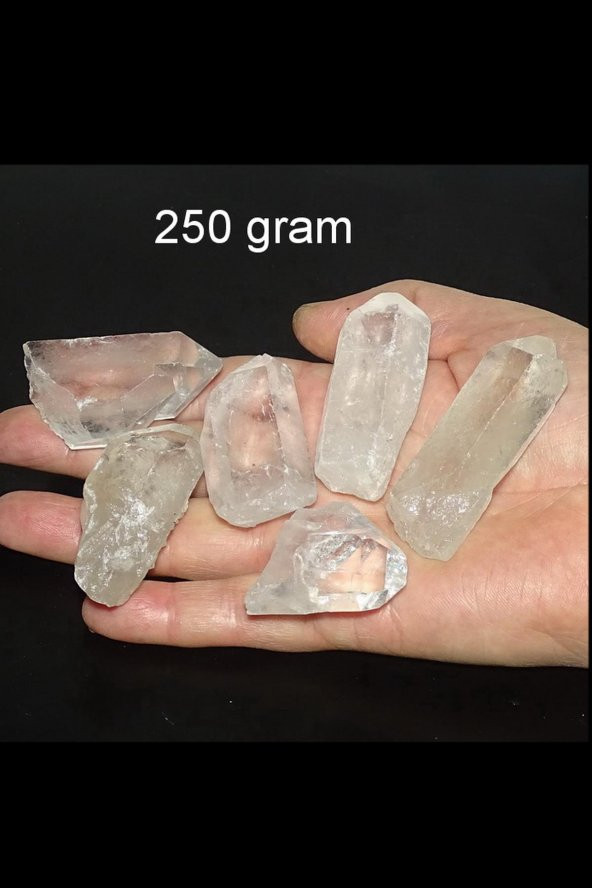 Kristal Kuvars Doğal Piramit Uçlar - 250 Gram