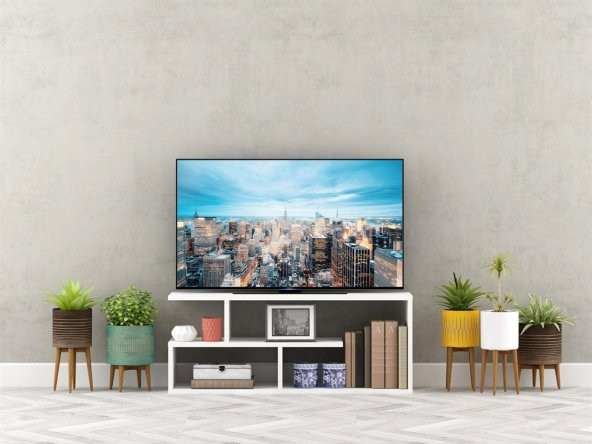 MOBAKS KÜBA TV SEHPASI (PARLAK BEYAZ)