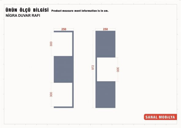HOMS KARACA DUVAR RAFI ( PARLAK BEYAZ ) - 4