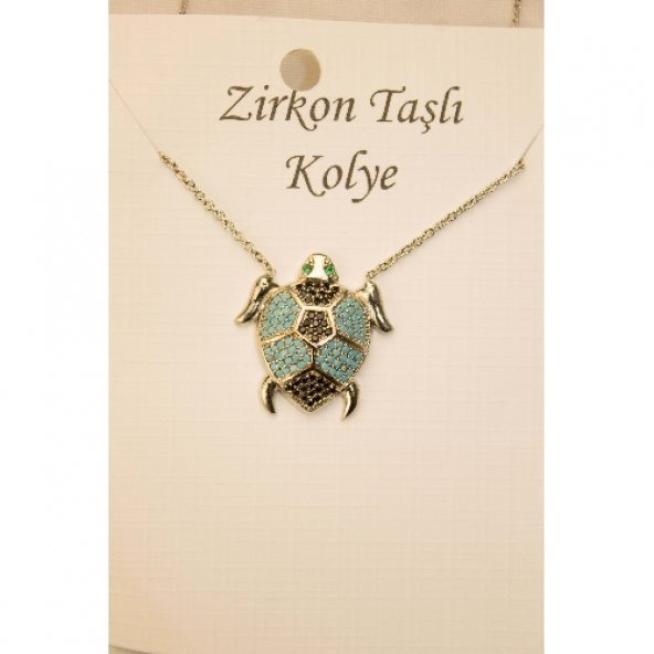 Uğur Böceği Figürlü Renkli Zirkon Taşlı Gümüş Renk Zincirli Kolye - 2