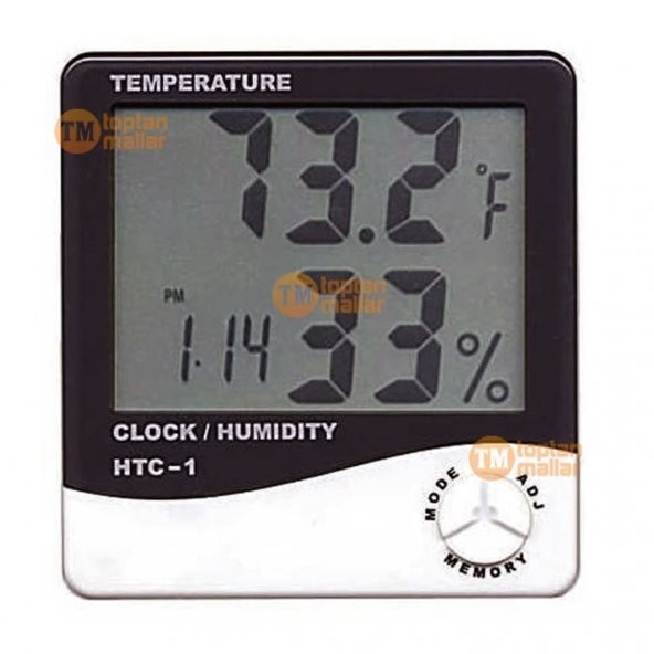 Dijital Sıcaklık Nem Ölçer Alarmlı Masa Saati ısı Termometre Ateş
