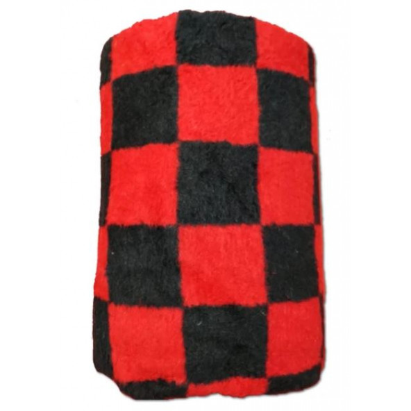 Algelsineve Ekose Kırmızı Tek kişilik Peluş Uşak battaniyesi