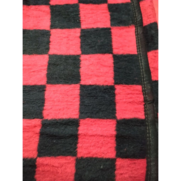 Algelsineve Ekose Kırmızı Tek kişilik Peluş Uşak battaniyesi - 3