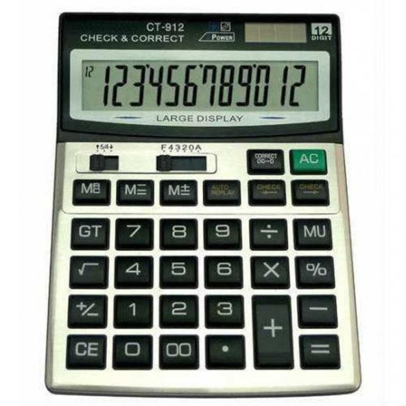 99 İŞLEM HAFIZALI POWER CT912 BÜYÜK BOY HESAP MAKİNESİ HESAP MAKİNASI - 2