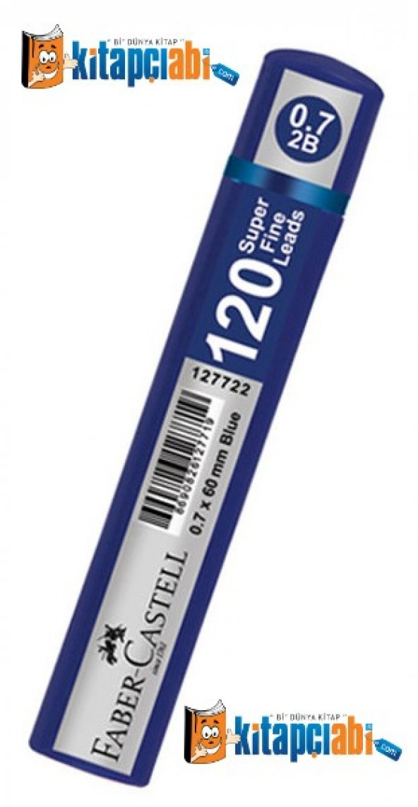Faber-Castell Min (Uç) Grip Süper Fine Lead 2B 120 Lİ 60 MM 0.7 MM Mavi