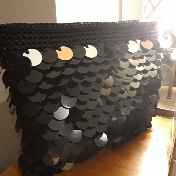 Pullu Clunc Bayan Çanta ( Siyah ) - 5