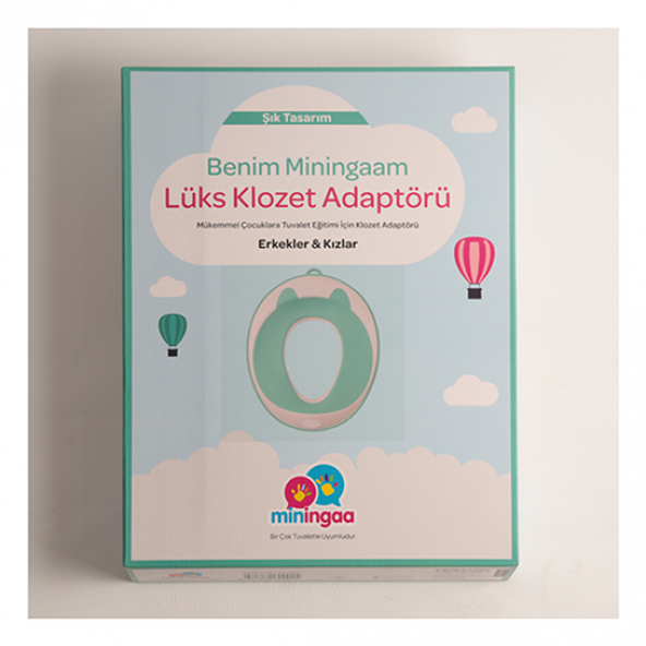Saf Termoplastik Portatif, Ergonomik Çocuk Bebek Klozet Adaptörü, Taşınabilir Lüks Lazımlık Yeşil - 4