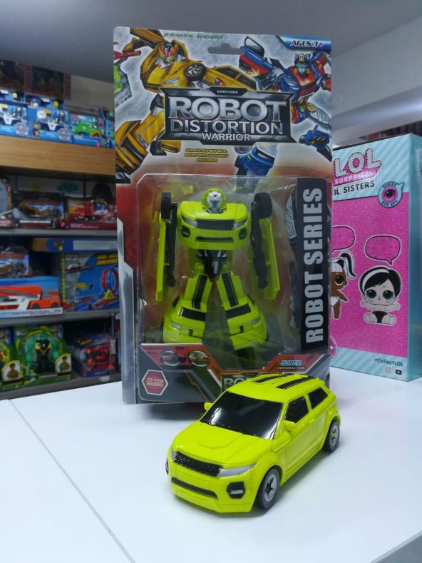 Land Rover Robota Dönüşen 20 cm Araba Transformers Sarı