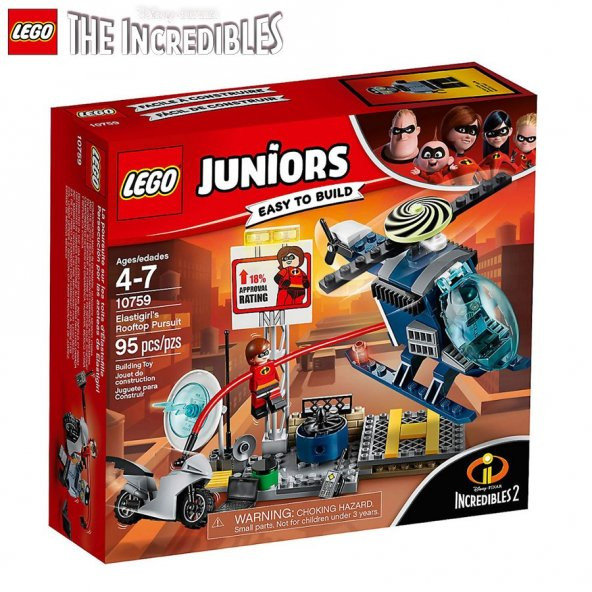 Lego Juniors İnanılmaz Aile Elastikkızın Çatı Takibi 10759 BJ-70LEJ10759