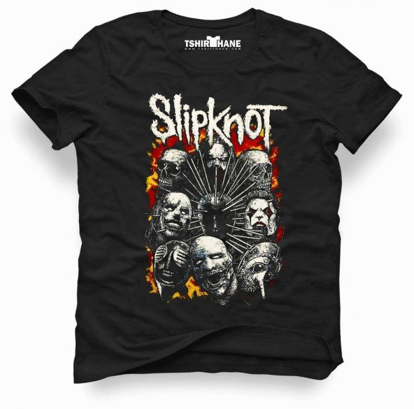 Tshirthane Slipknot Rock Metal Tişört Erkek Tshirt - 1