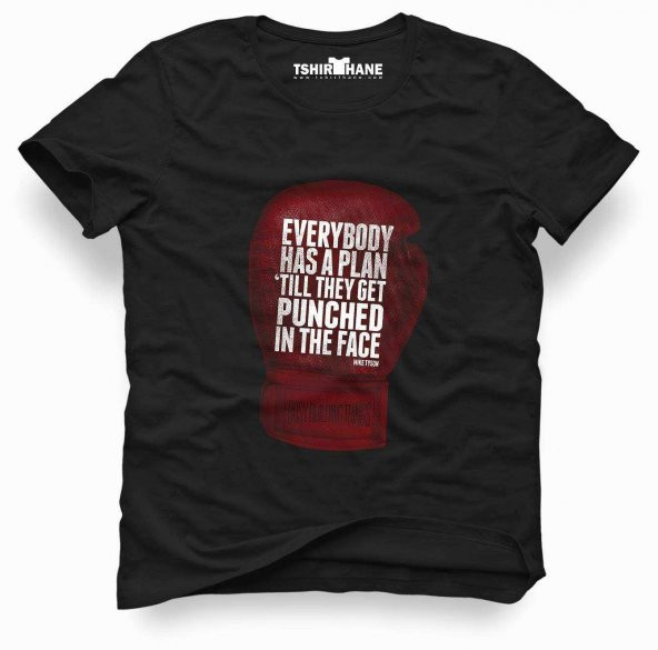 Tshirthane Mike tyson everybody has a plan Tişört Erkek Tshirt
