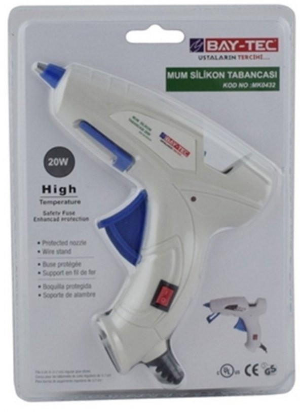 Sıcak Mum Silikon Tabancası BAY - TEC 20W (2 Adet Silikon) - 1