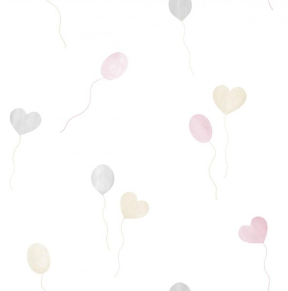 Milky Baby 432-1 Pastel Balon Desenli Duvar Kağıdı