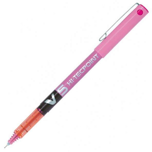 PILOT V5 05 IGNE UCLU ROLLER KALEM PEMBE - Resim 2