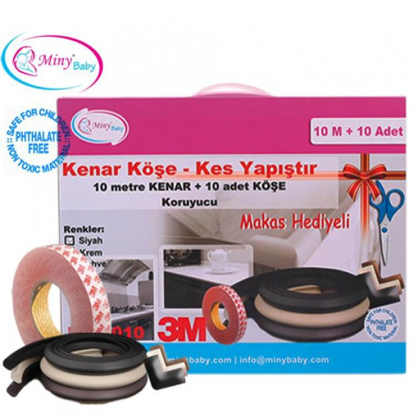 Miny Baby MB-1010 Kenar Koruyucu + Köşe Koruyucu - Siyah - 2