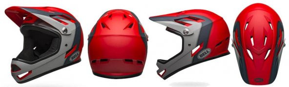 Bell Sanction Full Face Bisiklet Kaskı Siyah/Gri/Kırmızı Large - Resim 5