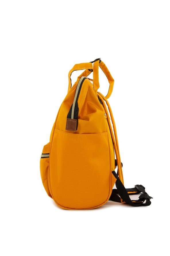 Bagmori Sarı Metal Ağızlı Sırt Çantası - Resim 3