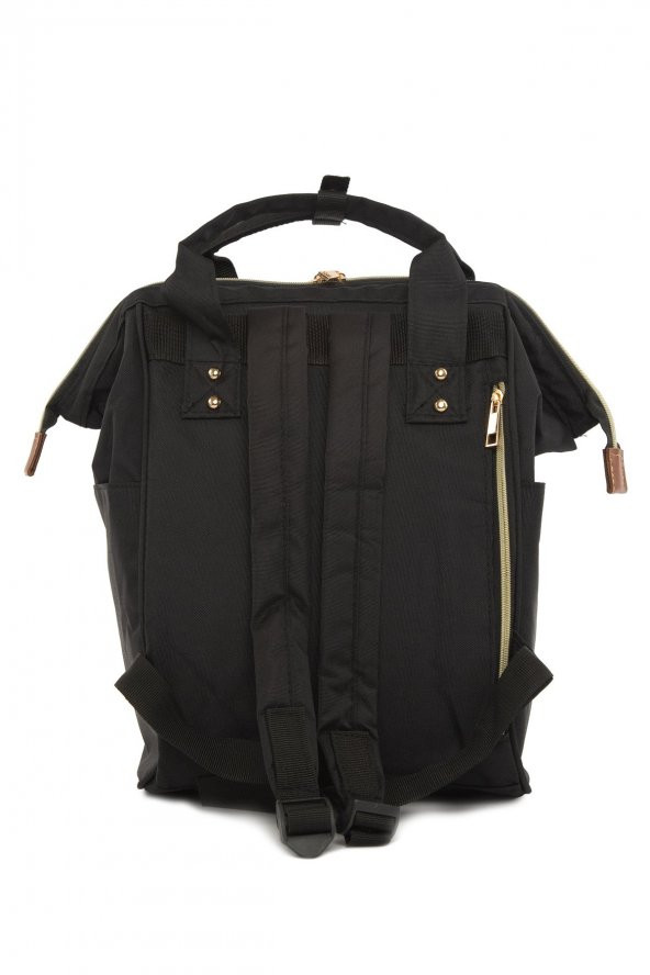 Bagmori Siyah Metal Ağızlı Sırt Çantası - 4