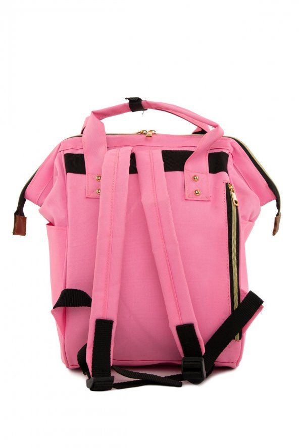 Bagmori Pembe Metal Ağızlı Sırt Çantası - 4