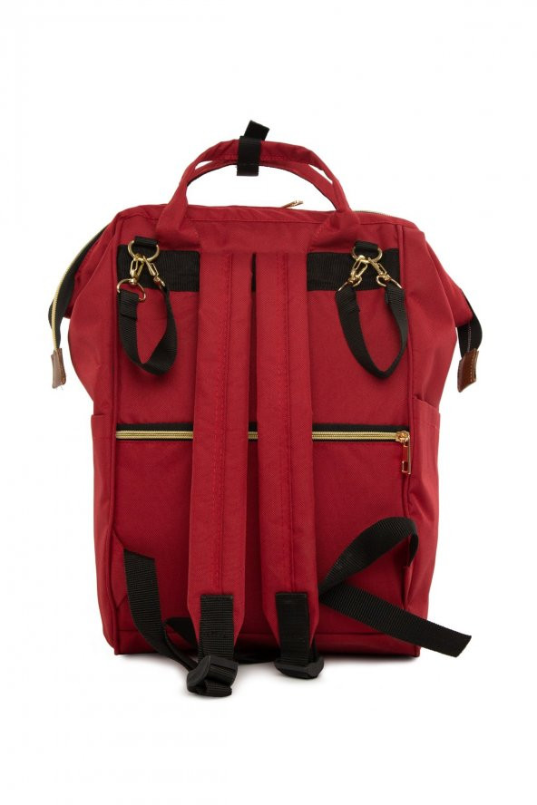 Bagmori Bordo Anne Bebek Bakım Sırt Çantası - 5