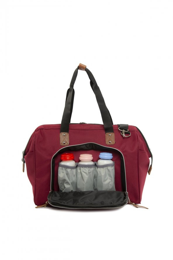 Bagmori Bordo Askılı Anne Bebek Bakım Çantası - 2