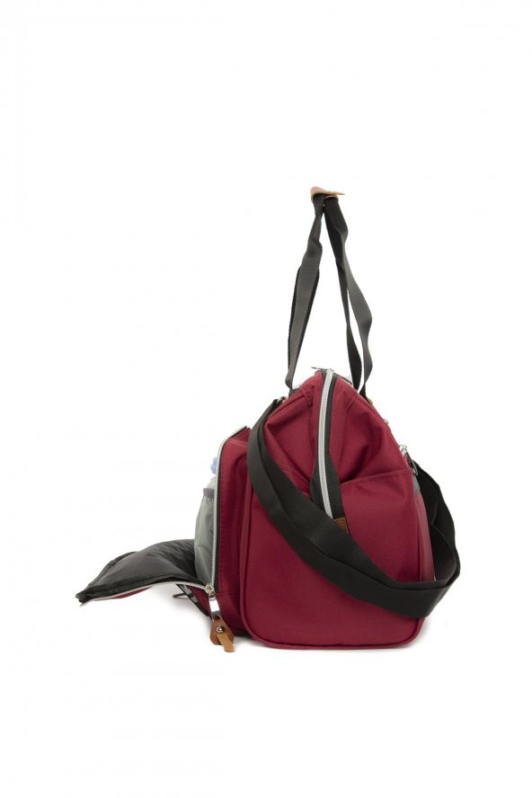 Bagmori Bordo Askılı Anne Bebek Bakım Çantası - 4