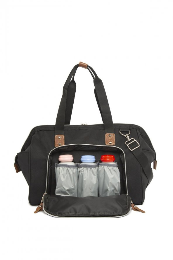 Bagmori Siyah Askılı Anne Bebek Bakım Çantası - 2