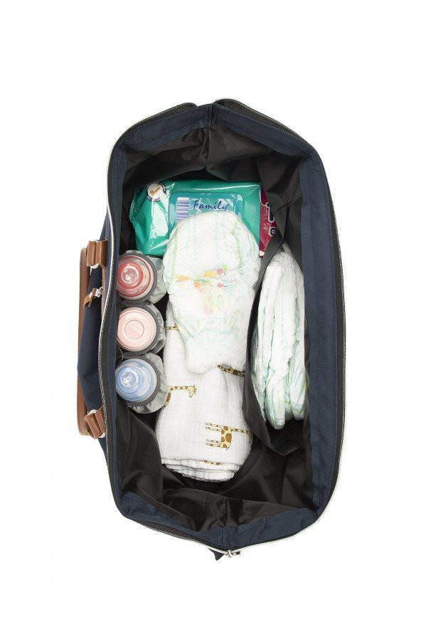 Bagmori Lacivert Baby Bag Baskılı Bebek Bakım Çantası - 5