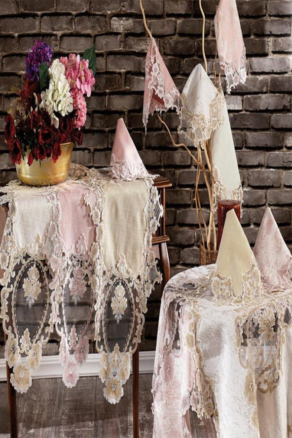 Rana Keten Salon Takımı 5 Parça Bej - 6