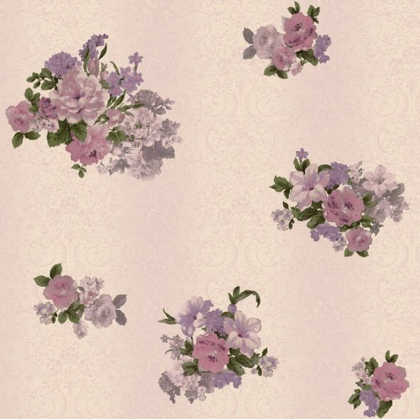 Truva 8603-4 Çiçek Motifli Duvar Kağıdı