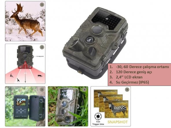 Fotokapan PIR Sensörlü Kamuflaj Kamera - 8