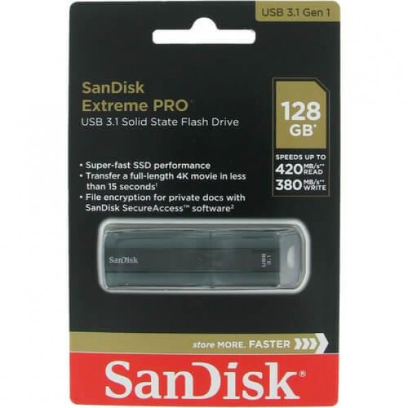 SanDisk Extreme PRO 128GB USB 3.2 Flash Bellek SDCZ880-128G-G46