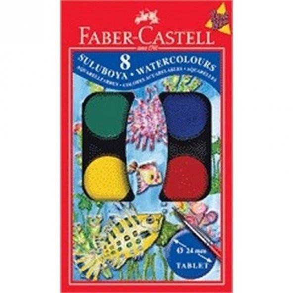 Faber Castell Küçük Hazneli Suluboya 8 Renk