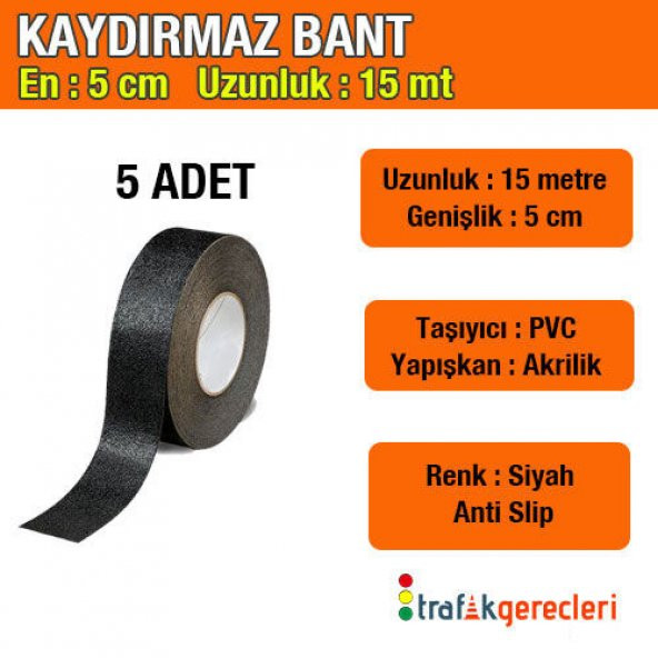 KAYDIRMAZ BANT 50mm x 15metre (5 ADET)