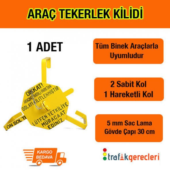 ARAÇ TEKERLEK KİLİDİ 1 ADET