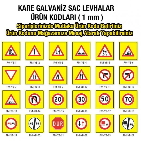 TRAFİK TABELASI - YOL BAKIM LEVHASI 1 MM 90 CM (1 ADET) - 3