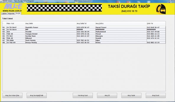 Pyro Taksi Durağı Yazılımı Programı & Caller ID - 3