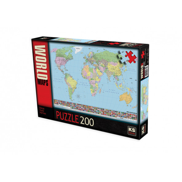 Dünya Siyasi Haritası 200 Parça Puzzle - 2