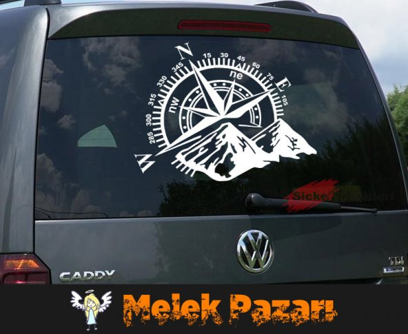 Pusula, Dağ Araba Sticker. Oto Çıkartma - 2