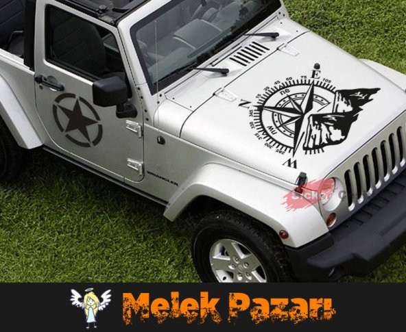 Pusula, Dağ Araba Sticker. Oto Çıkartma - 3