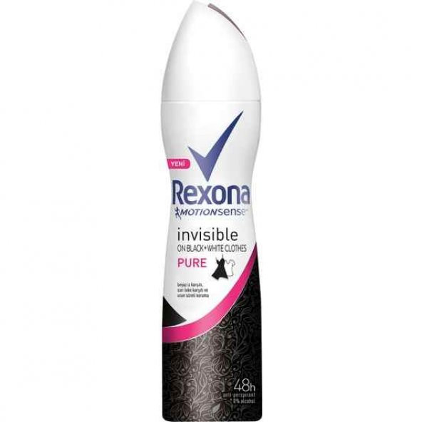 Rexona Deo Women Pure İnvisible On black White 150 Ml