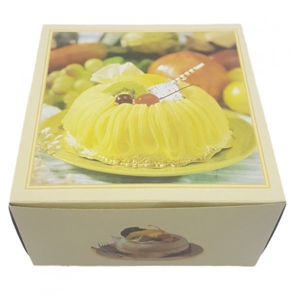 Turta - Pasta Kutusu 3 No 27 Cm x 11 Cm 100 Adet - 1