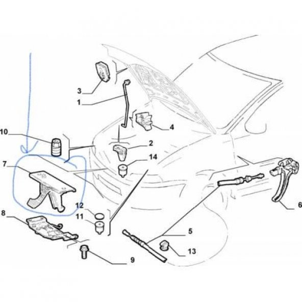 FIAT PALIO Ön Kaput Kilit 1996 - 2012 (46762474) - 3