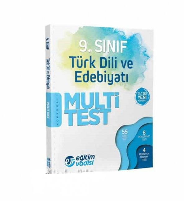 9.Sınıf Türk Dili ve Edebiyatı Multi Test Soru Bankası Eğitim Vadisi