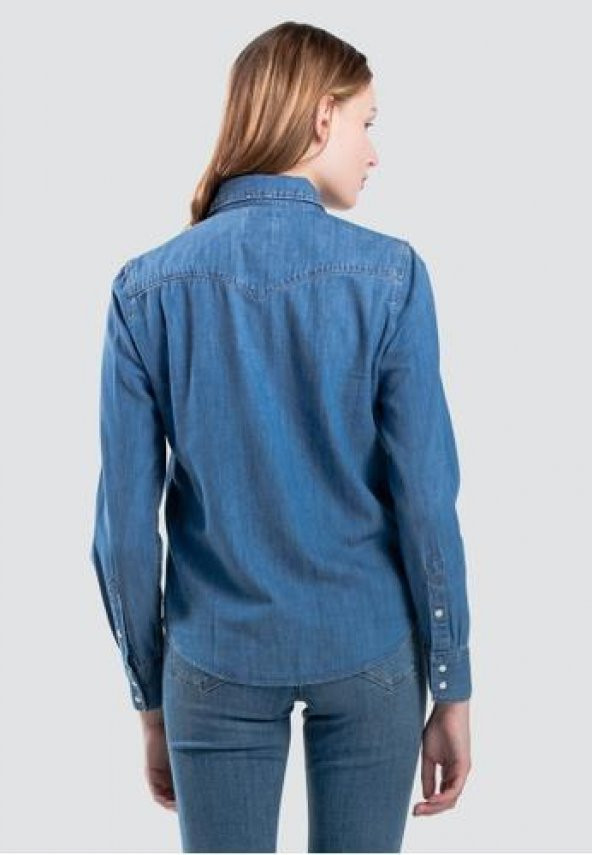 LEVİS BAYAN KOT GÖMLEK MAVİ 58930-0007 - 3