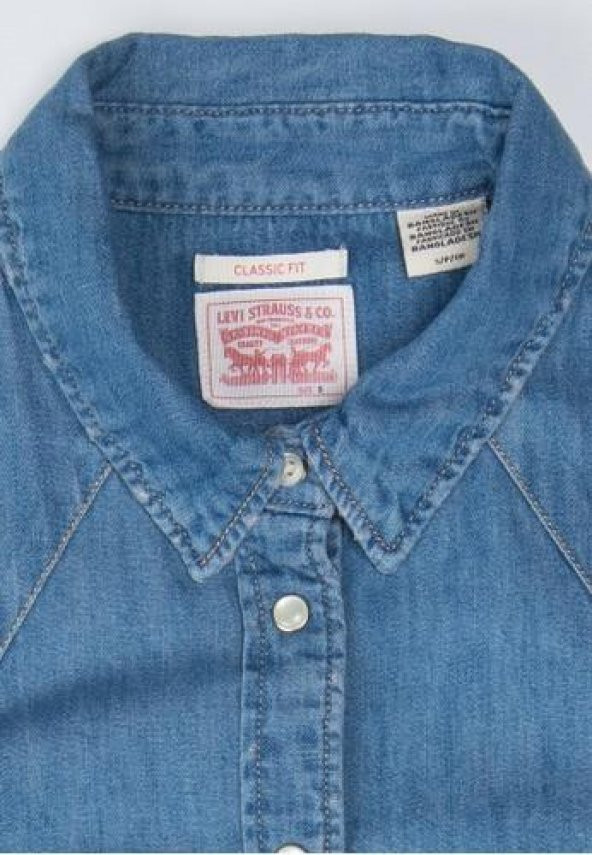 LEVİS BAYAN KOT GÖMLEK MAVİ 58930-0007 - 4