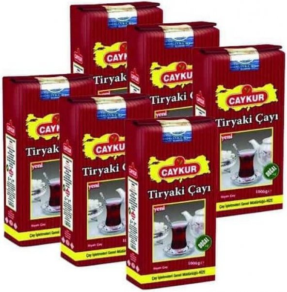 Çaykur Tiryaki çayı 1000 Gr (6 adet 1 Kg.lık paket)