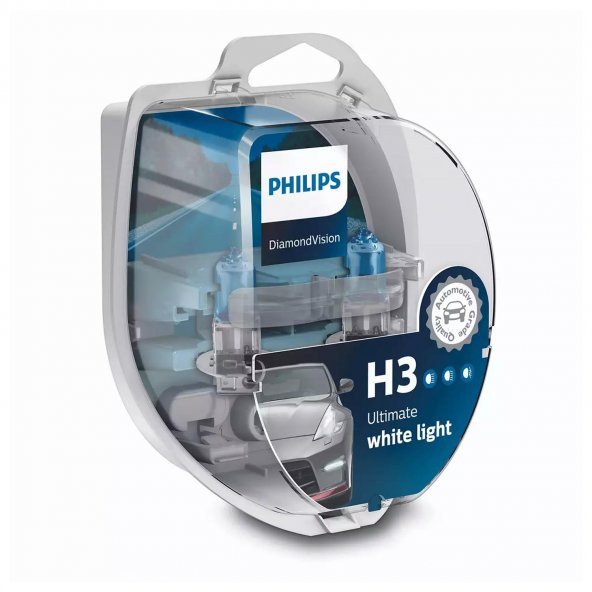 Philips Diamond Vision H3 Beyaz Ampul 12336DVS2 - 2li Ampul