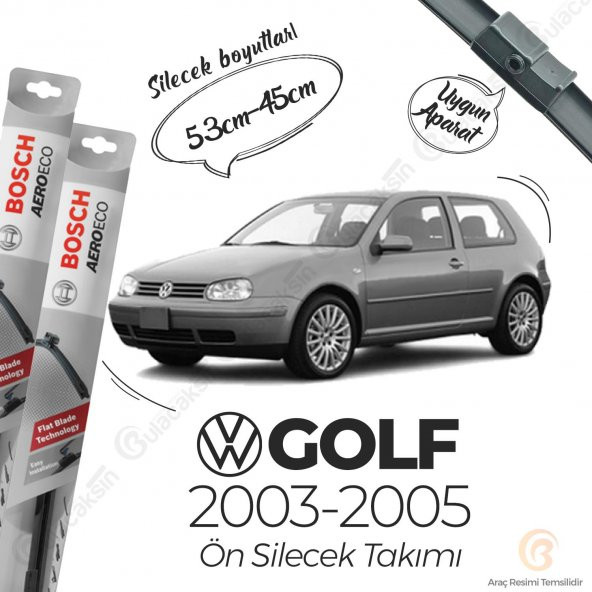 Volkswagen Golf 4 Muz Silecek Takımı (2003-2005) Bosch Aeroeco